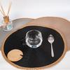 Mantel Decorativo para Restaurante Aislante Térmico Redondo Posavasos Antiescaldado 38cm Mantel Tejido PP Estilo Japonés para Mesa de Comedor del Hogar Vajilla