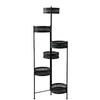 Soporte de escalera de hierro de seis macetas para flores, jardín de rábano verde, balcón, sala de estar, florería, soporte para macetas de piso para interiores
