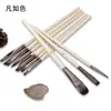 Set de Pinceles de Acuarela de 10 Piezas, Pinceles de Cerdas de Nylon, Plumas de Acuarela, Pintura al Óleo Acrílica, Set Profesional para Pintura Gouache