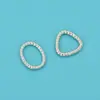 Anillo Triangular Ovalado Cerrado de Plata de Ley S925 Anillo Retorcido Pulsera de Abalorios DIY Accesorios para Pulseras Anillo Retorcido Cuentas Espaciadoras