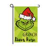 Natal Novo Produto Grinch Natal Bandeira de Jardim Natalina Bandeira Decorativa para Exterior 30X45Cm Poliéster Dupla Face Feita Sob Medida
