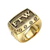 Anillo FTW para hombre anillo punk anillo dominante personalidad masculina anillo retro europeo y americano