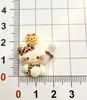 Gravata borboleta de desenho animado estampa de leopardo gatinho acessórios de resina DIY grampos de cabelo cola de creme feitos à mão, elásticos de cabelo, chaveiros e acessórios para copos de água
