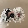Algodão puro! Saia Refinada de Cintura Alta Renda Renda Pequeno Floral Estilo Círculo Intestinal Flor na Cabeça Brincalhona Anel de Cabelo Corda de Cabelo