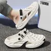 Sandalias perforadas de suela gruesa para hombre 2026 nuevo verano ropa para exteriores suela suave antideslizantes antiolor zuecos de playa