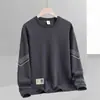 Sudadera de Marca Privada para Hombre, Cuello Redondo, Estampada, Nueva, Corte Holgado, Engrosada, Jersey de Manga Larga, Moderna, Casual, Versátil, Camiseta Base, Ropa de Hombre de Moda