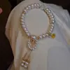 "Luz de Luna Blanca" Pulsera de Perlas de Imitación Estilo Francés Suave para Mujer, Nuevo Estilo Chino con un Ambiente Fresco y Elegante