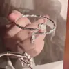 Pulseira de Nó de Bambu para Mulheres, Pingente da Paz, Lótus Passo a Passo, Aberta, Personalizada, Alta Qualidade, Versátil Pulseira para Melhor Amiga 2023 Novo