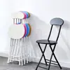 Cadeira de jantar, cadeira dobrável, banqueta, cadeira com encosto, portátil, para uso doméstico, moderna, minimalista, elegante, criativa, banqueta redonda, cadeira, cadeira de restaurante