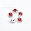 Corrente de strass de vidro redondo de 8mm borda de diamante costura à mão garra furada diy roupas acessórios de cabelo adorno de cabeça material de cristal atacado