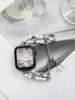 Adecuado para apple apple watch8 pulsera de metal iwatch234567SE correa telescópica de cristal perlado