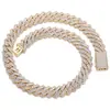 Collar Pulsera Hip-Hop Europeo y Americano Transfronterizo Cubano Mezclado con Zirconita Cúbica 20 mm Hermoso Diseño de Nicho