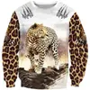 Sudadera con estampado de tigre animal 3D, manga larga, para hombre, casual, tipo pullover, cuello redondo, directo del fabricante