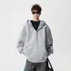 Moletom com Capuz Patchwork Xadrez Pesado para Homens, Marca da Moda, Jaqueta Casual Solta 2026, Top Estilo College Retrô Americano