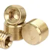 Tapón Hexagonal de Latón, Tapón Roscado para Tubería de Fontanería, Tapón de Tornillo de Tope de Latón Puro, Tapón para Tubería Hidráulica, Tapa de Tapón Ciego al por Mayor