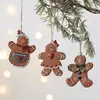 Decoração de Natal boneco de pão de gengibre pingente Árvore de Natal boneco de pão de gengibre pequeno pingente Acessórios de decoração de Natal