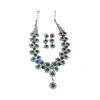 Collar con colgante de girasol con incrustaciones de diamantes, pendiente, todo a juego, cadena para la clavícula de moda de alta gama, lujo ligero, traje vintage de alta gama