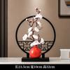 Adornos para Jarrón, Sala de Estar, Arreglo Floral, Biombo de Madera de Alta Gama, Nuevas Decoraciones Familiares de Flores Artificiales Estilo Chinoiserie, Una Pieza al por Mayor