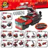 Blocos de Montar Pequenos Brinquedos Educativos para Crianças Meninos Modelo de Carro Avião Carro de Polícia Bombeiro