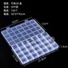 Caja de Plástico Transparente de 28 Compartimentos para Accesorios de Ferretería, Joyería, Cuentas y Diamantes Pequeños Caja de Almacenamiento, Caja de Empaque para Componentes Electrónicos
