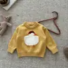 Suéter de tricô com padrão de pelúcia tridimensional estilo coreano para meninos, novo suéter de outono e inverno para bebês, suéter versátil para bebês meninos