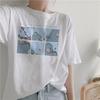 Camiseta de manga corta estilo Hong Kong bf Strange Flavor Loose Student Mori Super Fire cec 2021 para mujer, de media manga, estilo funerario moderno.
