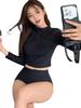 Traje de baño dividido triangular nuevo 2024 para mujer que cubre el vientre, adelgazante, para vacaciones en la playa, aguas termales, traje de baño para mujer [una generación de cabello]]