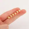 Pendientes de Bola de Acero Inoxidable Transfronterizos, Pendientes de Bola Dorada de Frijol de Moda, Pendientes para Perforaciones, Venta al por Mayor de Joyería