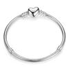 Pulseira Clássica Prateada para Meninas Corrente Básica Joia de Moda de Rua Tendência de Berloque Europeu