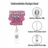 Nuevo Set de Tarjetas con Patrón Divertido y Creativo de Acrílico con Purpurina de Dibujos Animados de Amazon Insignia Clip de Insignia Telescópico con Hebilla de Fácil Extracción