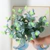 Simulación hoja de eucalipto dólar pequeña corta hoja de eucalipto boda decoración de muebles simulación hoja de planta verde venta al por mayor