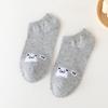 Calcetines para mujer, Calcetines invisibles, Calcetines bajos de color sólido, Calcetines cortos para mujer con lindo patrón de osito color caramelo, Elemento de oso casual versátil