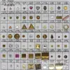 Parches Redondos Metálicos Dorados Tridimensionales Accesorios Hotfix Adornos para Mezclilla Remaches Plateados Pedrería Hotfix Pedrería de Espalda Plana Mactac