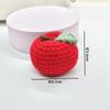 Hecho a mano diy lana tejido ganchillo accesorios joyería llavero colgante lindo Caqui fresa manzana material venta al por mayor