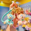 Novo Chaveiro Criativo Urso Cereja Feminino Fofo Moda Exquisite Boneca de Resina Chaveiro Pingente de Mochila