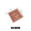 Plato Retro Chino de Bambú Forma de Cruz para Té y Bocadillos Plato para Bocadillos y Pasteles Posavasos para Taza Portavasos Bandeja de Bambú Tejido para Poner en la Mesa