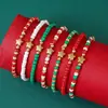 Enfeites Transfronteiriços de Natal Papai Noel Colorido Tecido de Natal Árvore de Natal Pulseira de Combinação de Argila Macia Conjunto de Natal