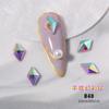 Joyería de diamantes de fondo plano al por mayor para arte de uñas Red trapezoidal AB mágica gota de agua semillas de melón taladro multi-corte forma de diamante desnudo diamante de color