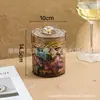 Caja de almacenamiento de granos para cocina, tarro de almacenamiento, tarro para aperitivos a prueba de humedad, tarro para dulces, tarro para té, tarro giratorio sellado