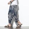 Estilo chino verano 2022 nuevo para hombre algodón y lino Marca de moda pantalones tipo nabo holgados pantalones de mendigo transfronterizos para hombre