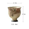 Taza de Cerámica Alta Miyan Glaseado de Caramelo Flor de Glicinia Pintada a Mano Retro Taza de Maestro para el Hogar Taza de Té Grande Taza de Té de Gama Alta
