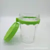 Portable Yogurt Breakfast Cup Overnight Oatmeal Cup Mason Cup Glass with Spoon and Lid Scale Salad Jar Milk Cup