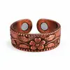 Anillos de Energía Magnética Retro Color Cobre Rojo Europeos y Americanos Transfronterizos para Hombres y Mujeres, Anillos Magnéticos Abiertos al por Mayor
