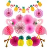 Venta caliente transfronteriza Hawaiano ins Paquete de bolas de panal de abeja Flamenco Suministros para fiestas de festivales Traje de decoración de flores de papel
