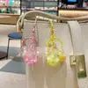 Mini Cabeza de Mickey Botella de Arena Líquida Parpadeante Llavero Colgante para Mochila Llavero de Decoración de Arena Líquida Regalo de Graduación