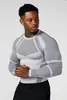 YOUNGLA Ropa Nueva para Fitness Ropa Deportiva de Entrenador Camiseta de Manga Larga para Hombre Ajustada Alta Elasticidad Ropa de Entrenamiento Ropa de Fitness