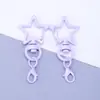 Hebilla de Cangrejo con Estrella de Cinco Puntas Pintada de Colores Colgante de Joyería DIY Lindo Versátil Accesorio para Llavero Venta al por Mayor