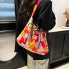 Bolsa de Mezclilla Nueva Primavera y Verano 2025 Bolso con Parches Estilo Étnico Bolso de Hombro Bohemio Bolso Grande para Viajes