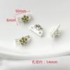Ouro 14K Preenchido com Cobre com Preservação de Cor Incrustado com Zircônia Zircônia Colorida Espaçadores de Linha Dupla DIY Joias Feitas à Mão Pulseira Colar Acessórios Contas