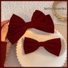 Diadema con lazo rojo para mujer, horquilla navideña, cuerda para el cabello 2021, nuevos accesorios para el cabello de celebridades de Internet, pinza para la cabeza, tocado